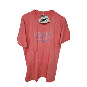 Vintage Boulder‎ T-shirt Medium Embroidered Mountains Trees TSC WEST Pastel NWT